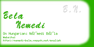 bela nemedi business card